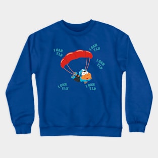 Vector illustration of a cute skydiver. Crewneck Sweatshirt